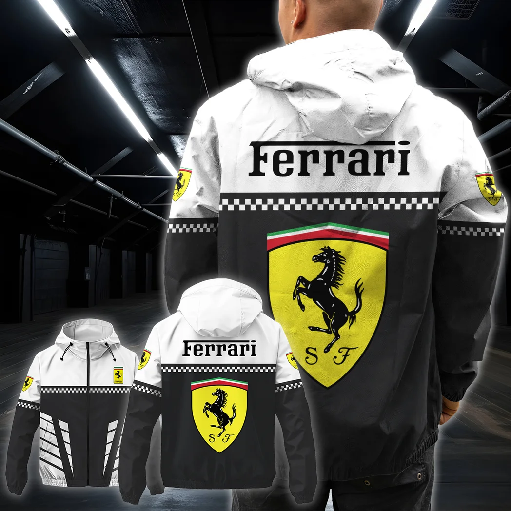 Italian Supercar Windbreaker Jacket, Performance Road-Ready Jacket HVN1385FE