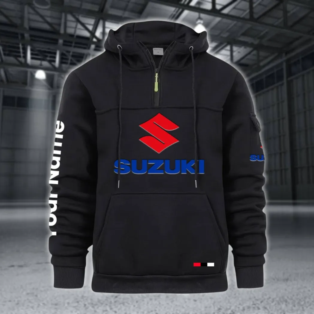 JDM Bike Large Pocket Hoodie, Gearhead Streetwear Pullover CAR514 - Black