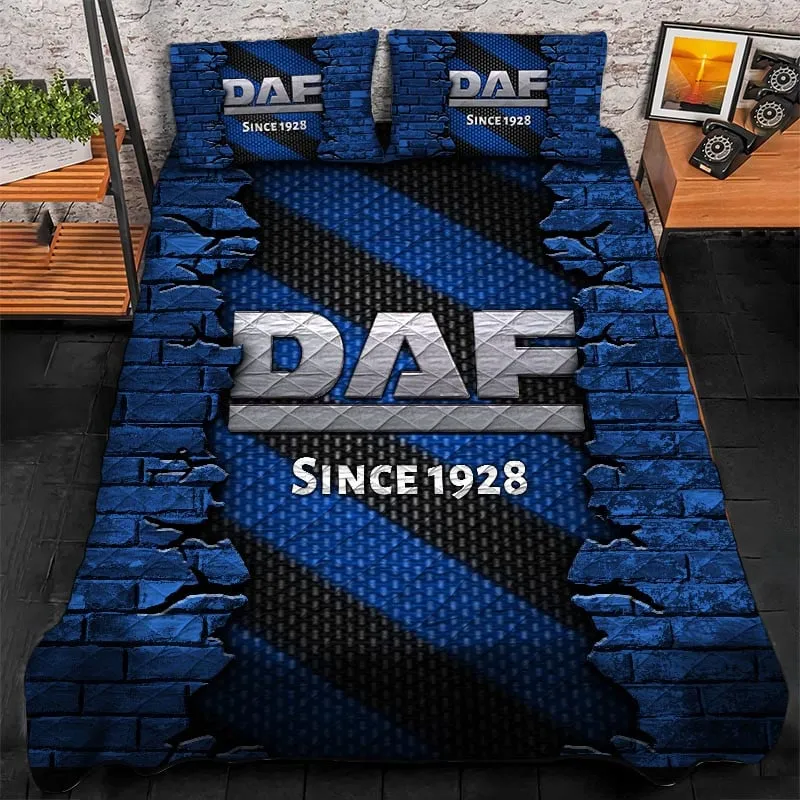 Long-Haul Vehicle Bedding Set, Performance Quilt Bedding for Gearheads CAR156 - Blue