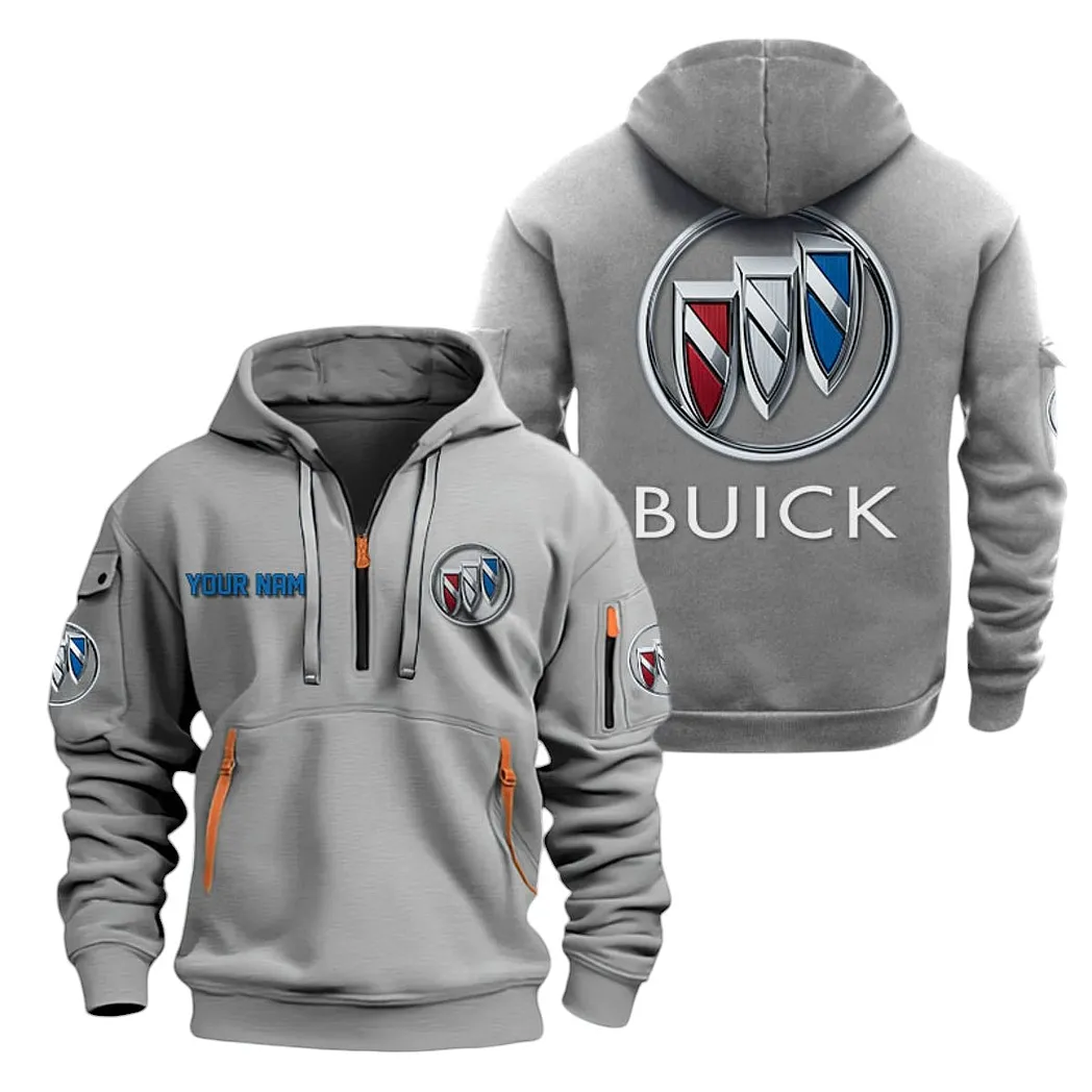 Luxury Car Hoodie Half Zipper, Game Ready Half-Zip Hoodie CAR200 - Gray