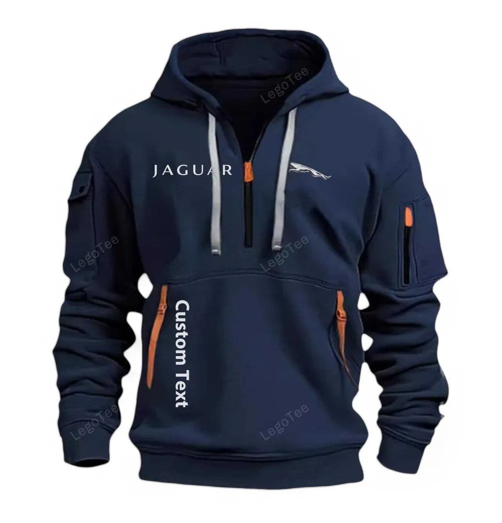 Luxury Sedan Hoodie Half Zipper, Supporter Style Half-Zip Hoodie CAR112 - Navy