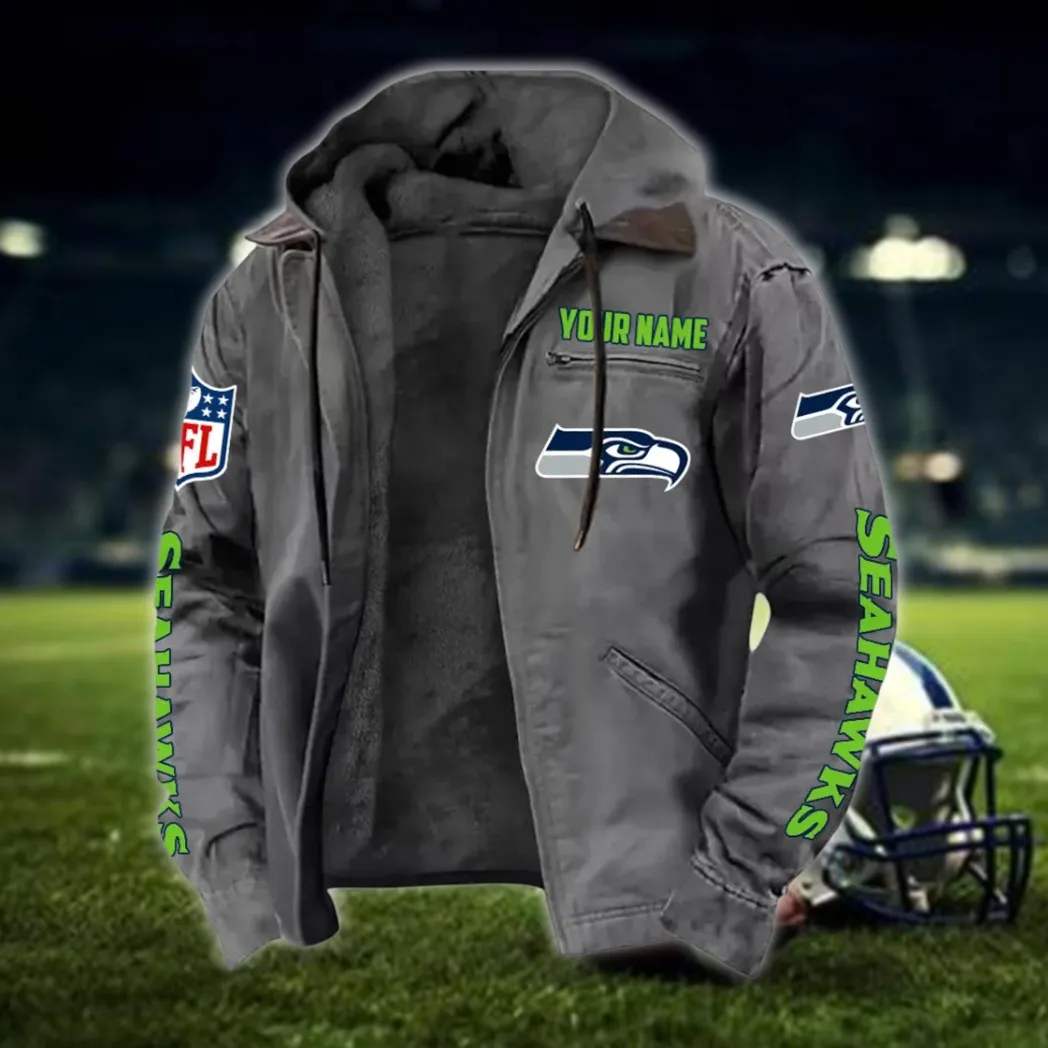 Match Day Fliers Hooded Flannel Hoodie, Casual Sport Hooded Flannel NFL168101525026 - Gray