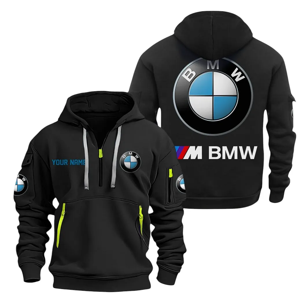 Motorsport Vehicle Hoodie Half Zipper, Game Day Half-Zip Hoodie CAR200 - Black