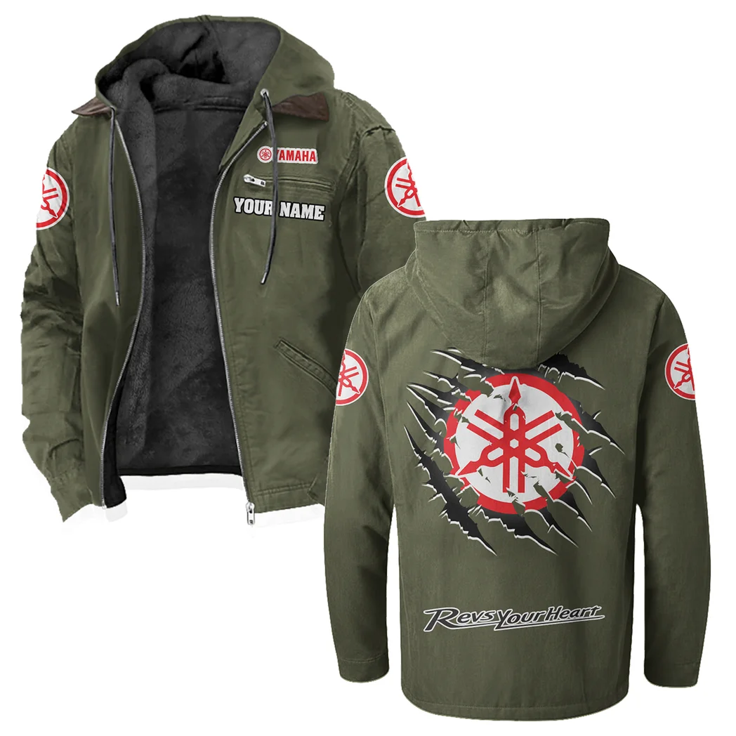 Off-Road Bike Flannel Hoodie, Ride-Ready Hooded Style HVN1327YA - Green