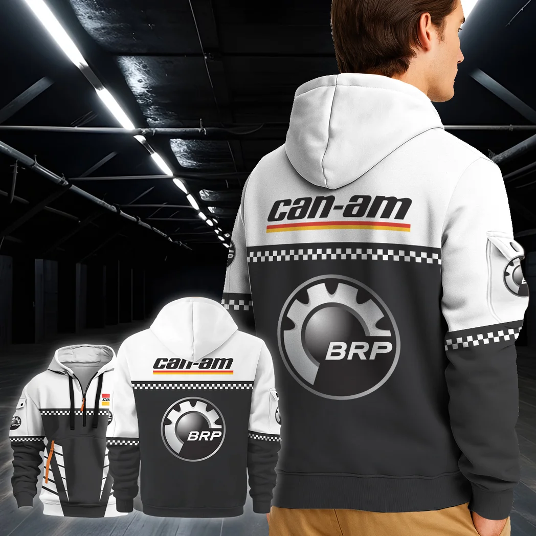 Off-Road Bike Hoodie Half Zip 3D, Rugged & Comfortable Streetwear Outfit HVN1385BR