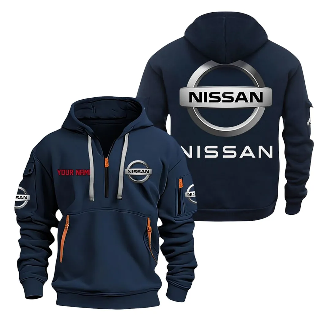 Performance Car Hoodie Half Zipper, Everyday Fan Hoodie CAR200 - Navy