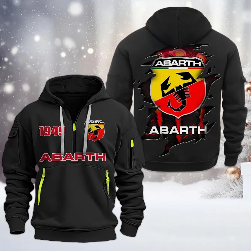 Performance Car Hoodie Half Zipper, Modern Sport Hoodie CAR198 - Black