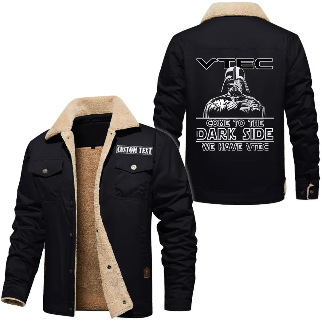 Performance Sedan Jacket Fur Collar Fleece, Garage Ready Warm Fleece CAR566112825773-Black