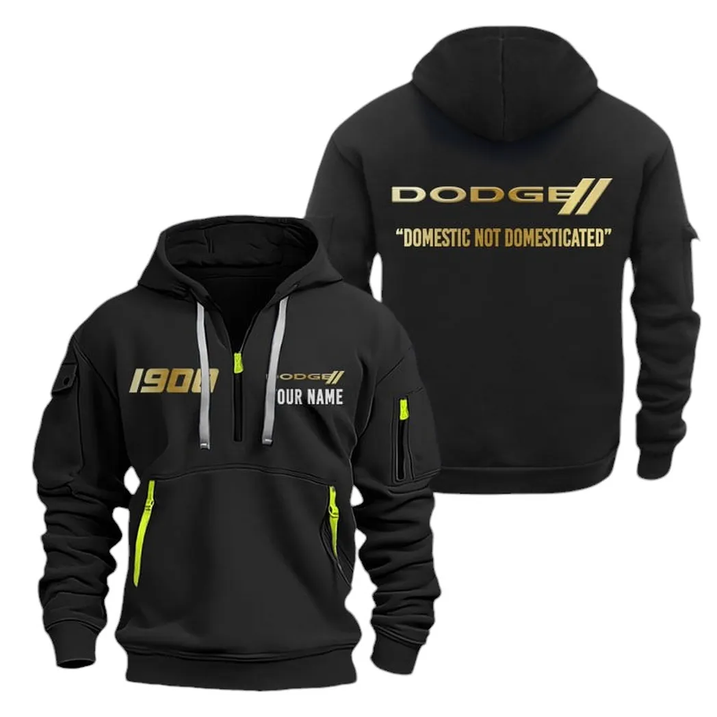 Performance Vehicle Hoodie Half Zipper, Modern Sport Hoodie CAR019 -Black