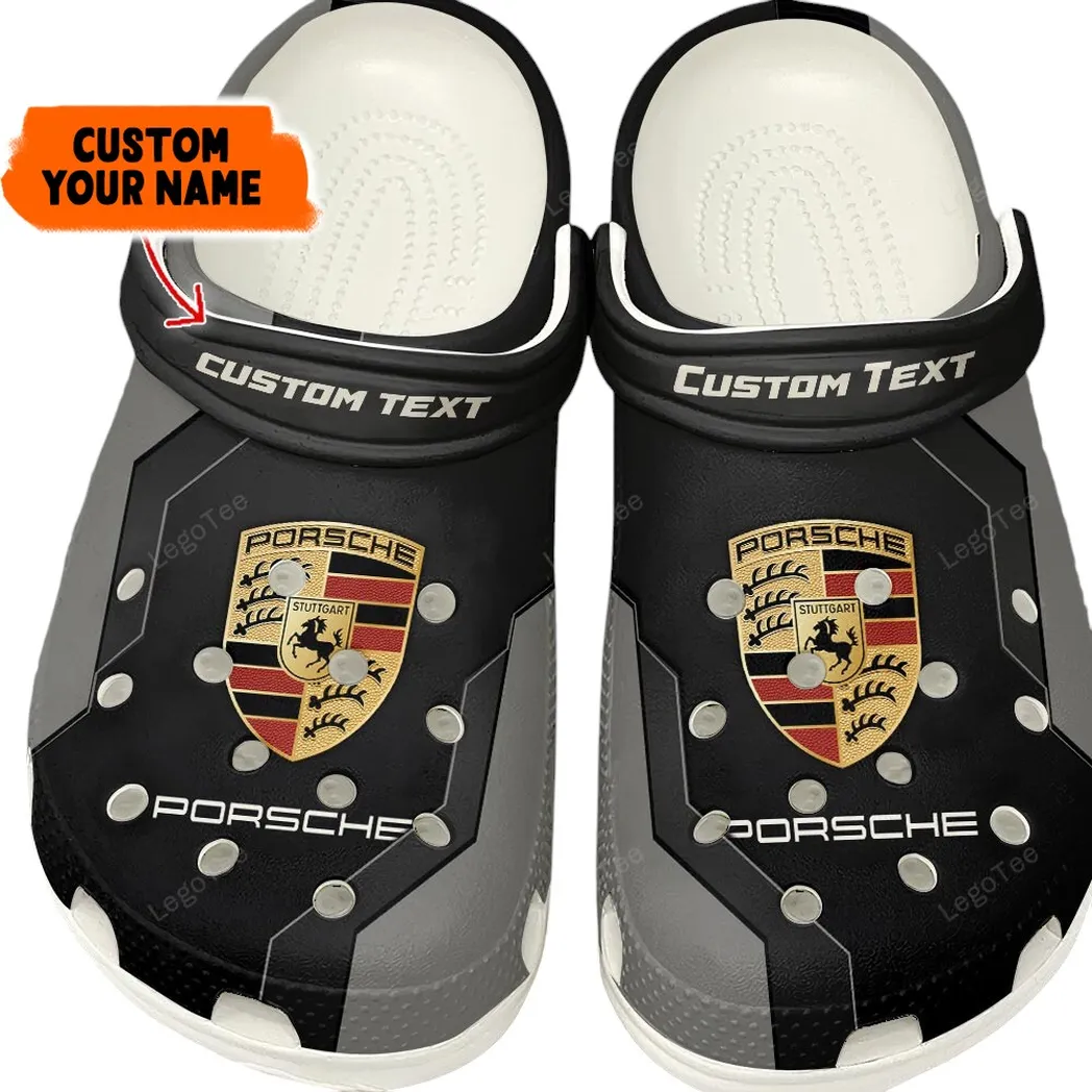 Personalized Classic American Car Design Clog, Full Print Slip-On Footwear Gift for Car Lovers CAR140 - Gray - Image 2