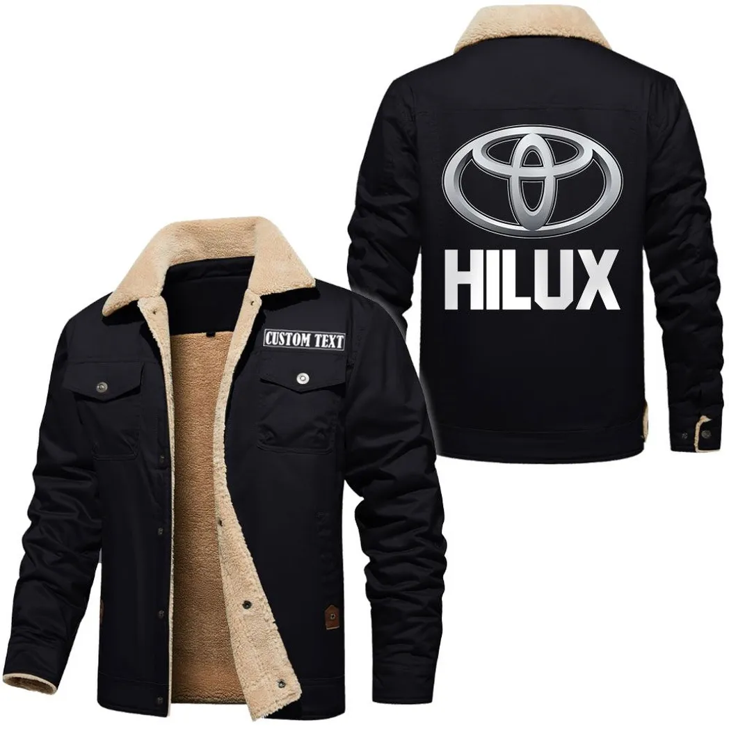 Pickup Truck Jacket Fur Collar Fleece, Driver Approved Cozy Jacket CAR566112825160-Black