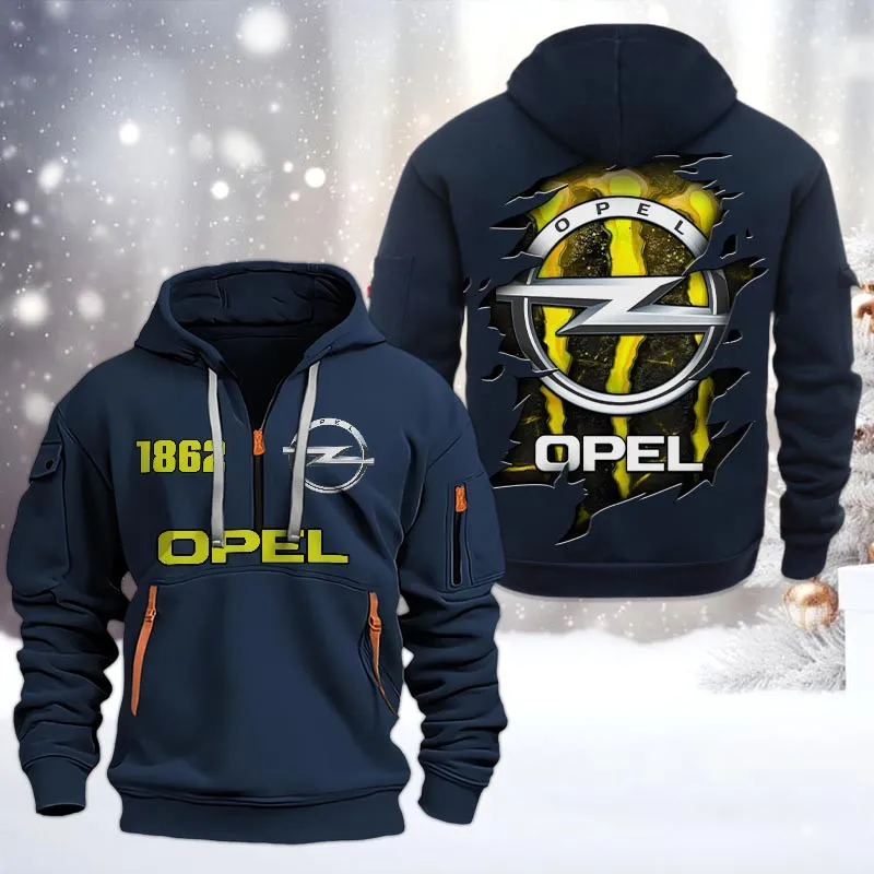 Practical Hatchback Hoodie Half Zipper, True Fan Hoodie CAR198 - Navy