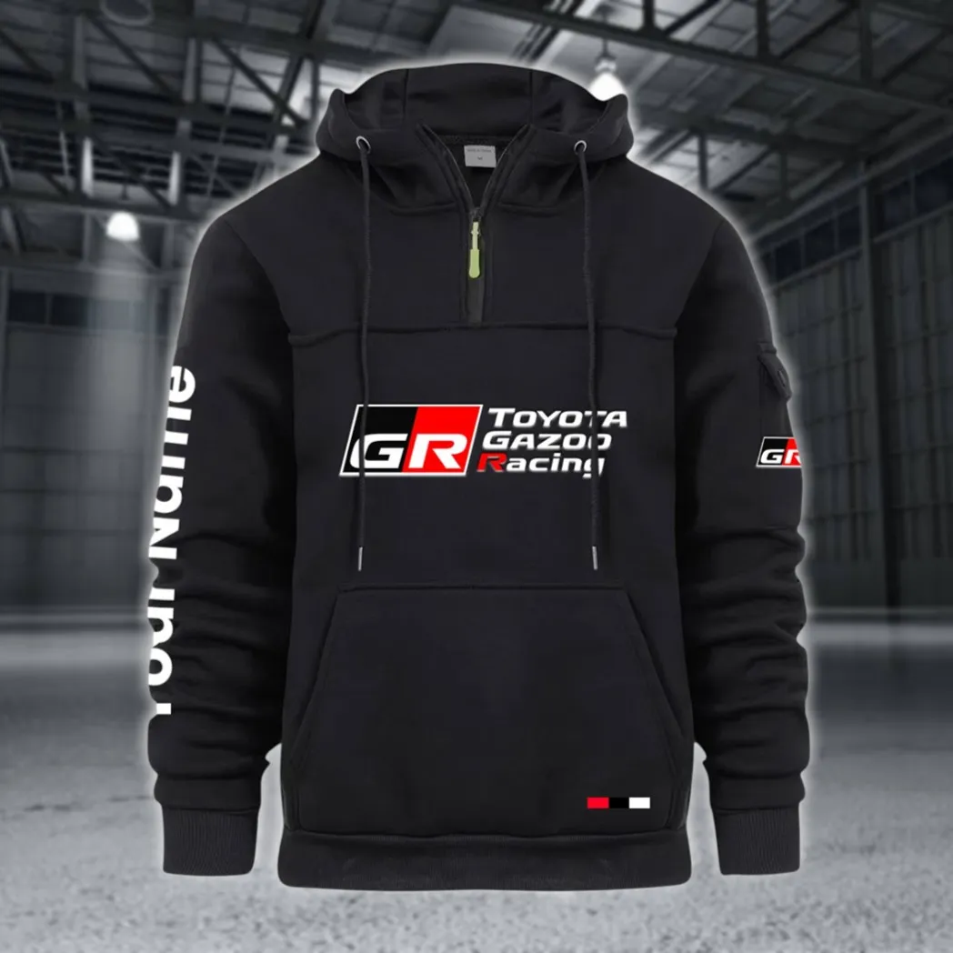 Racing Auto Large Pocket Hoodie, Road Warrior Style Hoodie CAR514 - Black