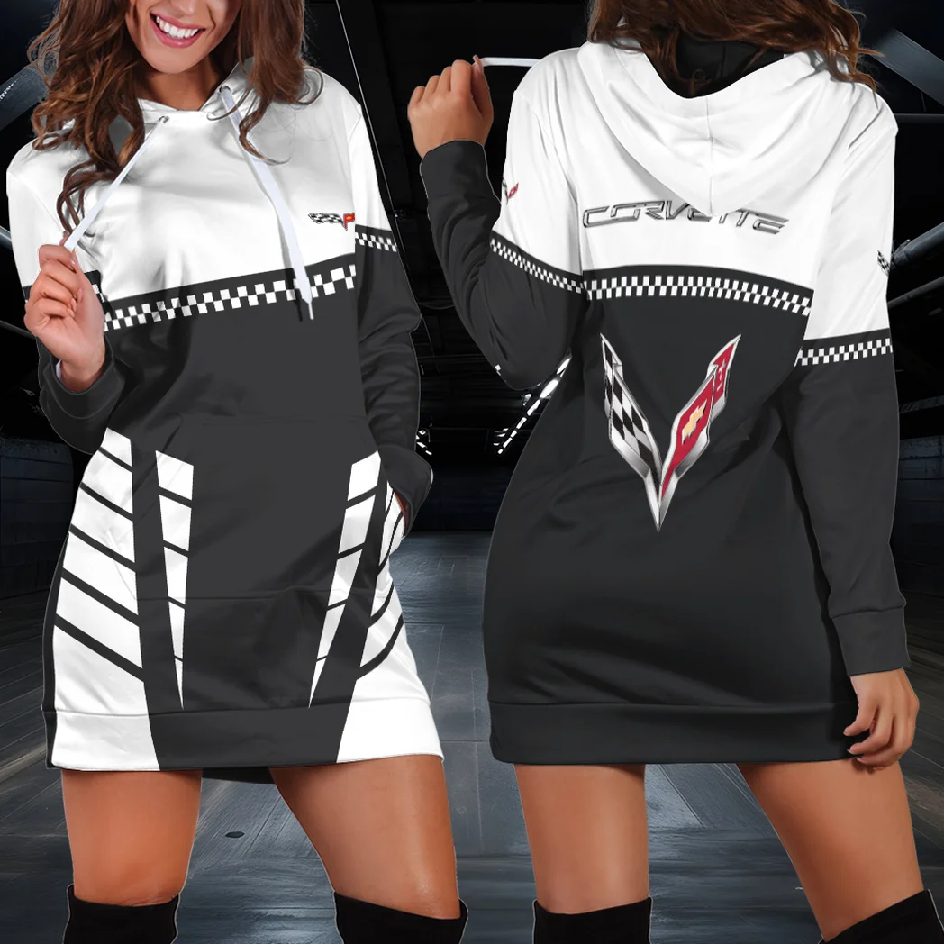 Racing Classic Hoodie Dress, Drive Inspired Comfort for Her HVN1385CO
