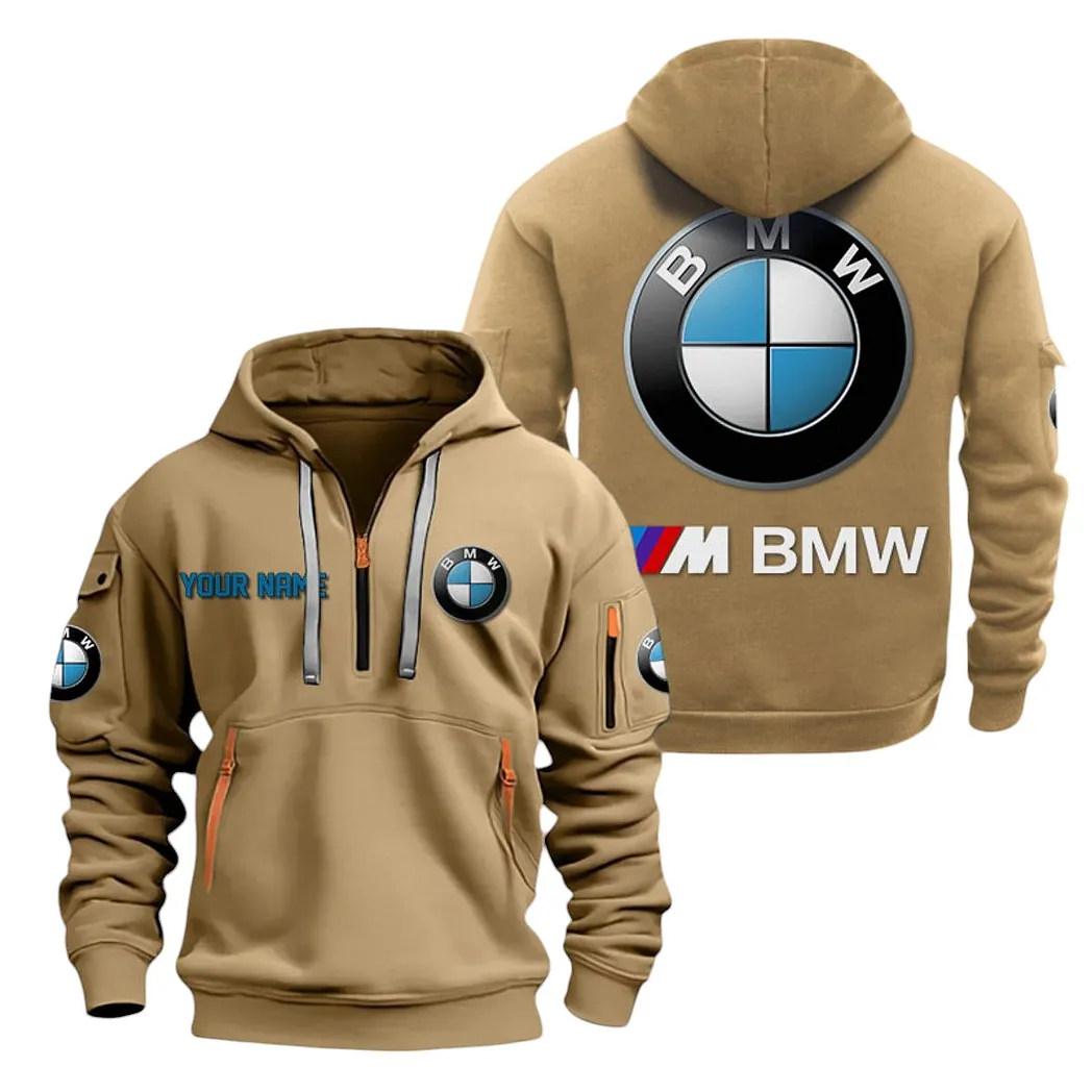 Racing Edition Car Hoodie Half Zipper, Active Supporter Half-Zip Hoodie CAR200 - Khaki