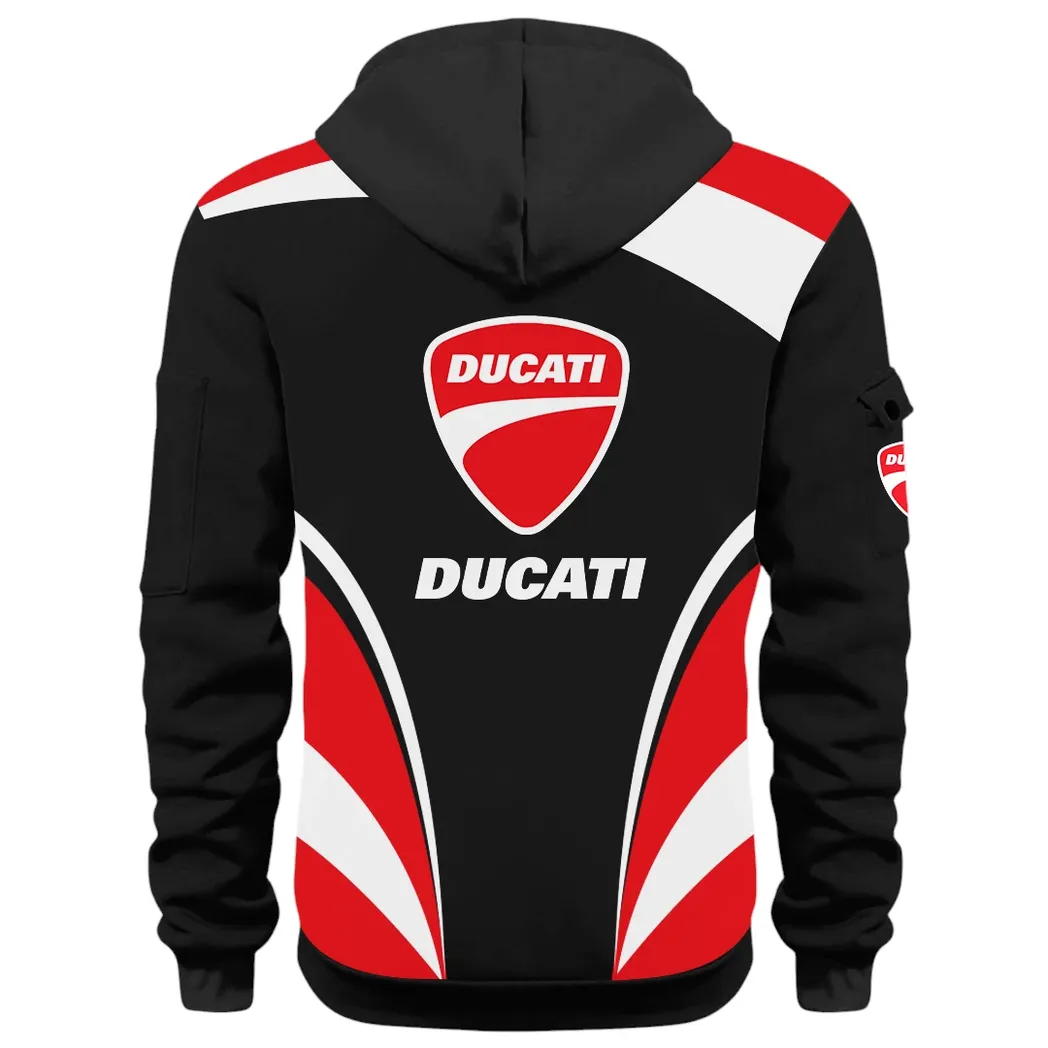 Racing Motor Hoodie Half Zip 3D Print, Streetwear Casual Look Outfit CAR514100925121 - Image 4