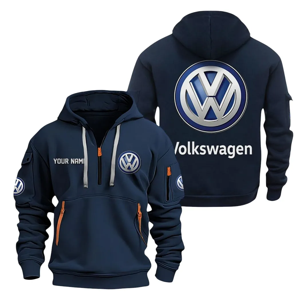 Reliable Automobile Hoodie Half Zipper, Everyday Fan Hoodie CAR200 - Navy