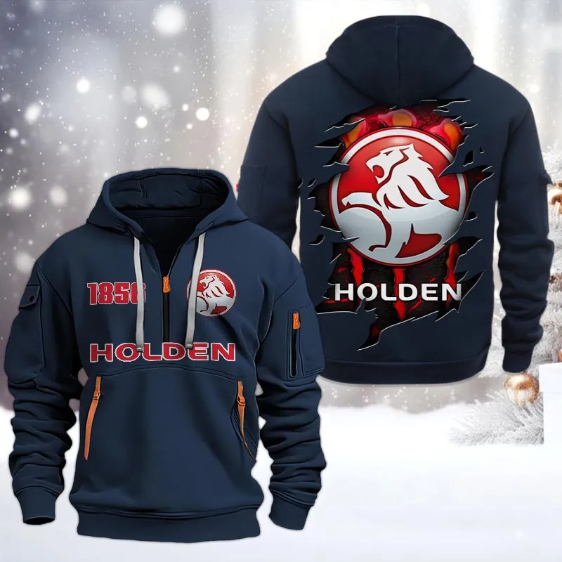 Road Sedan Hoodie Half Zipper, Active Supporter Half-Zip Hoodie CAR198 - Navy