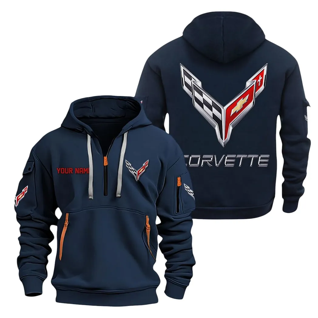 Roadster Hoodie Half Zipper, Sport Spirit Hoodie CAR200 - Navy