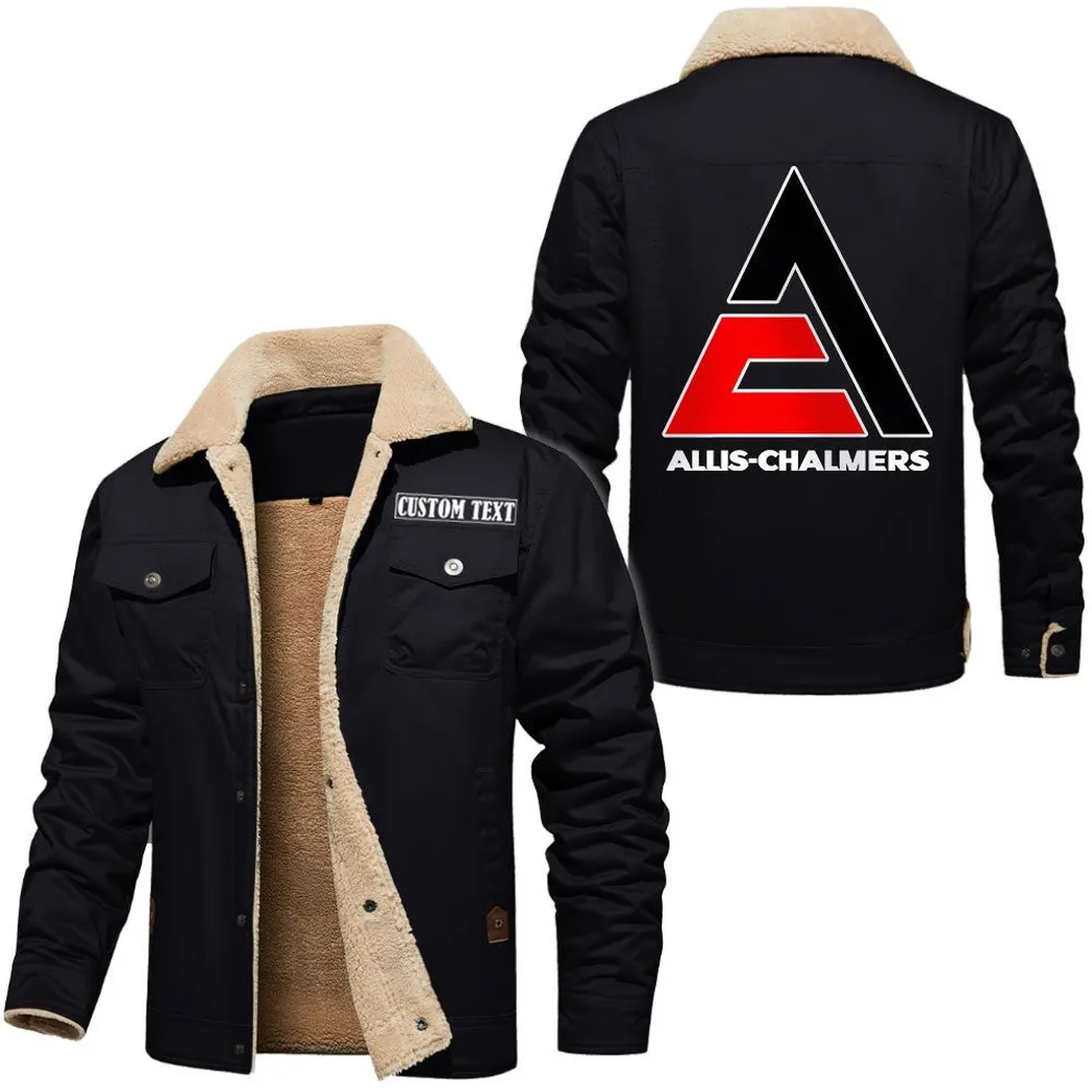 Rural Work Tractor Jacket Fur Collar Fleece, Driver Approved Cozy Jacket CAR566112825114-Black
