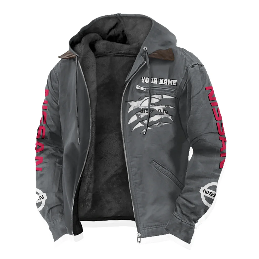 Sport Coupe Flannel Hoodie, Rugged Car Fan Hoodie HVN1399NI - Gray