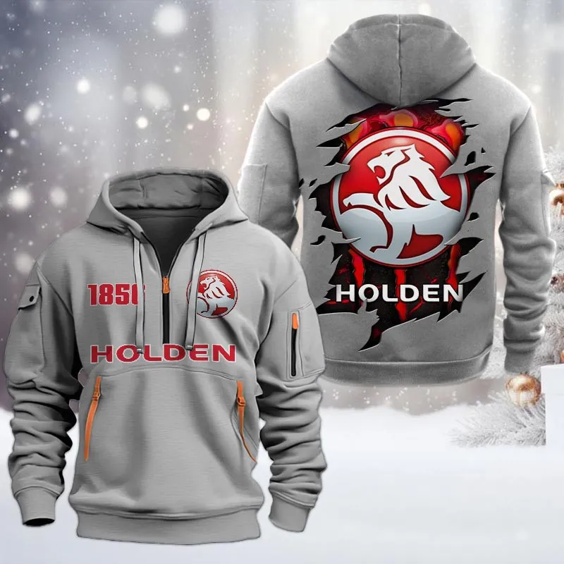 Sport Saloon Hoodie Half Zipper, Active Spirit Hoodie CAR198 - Gray