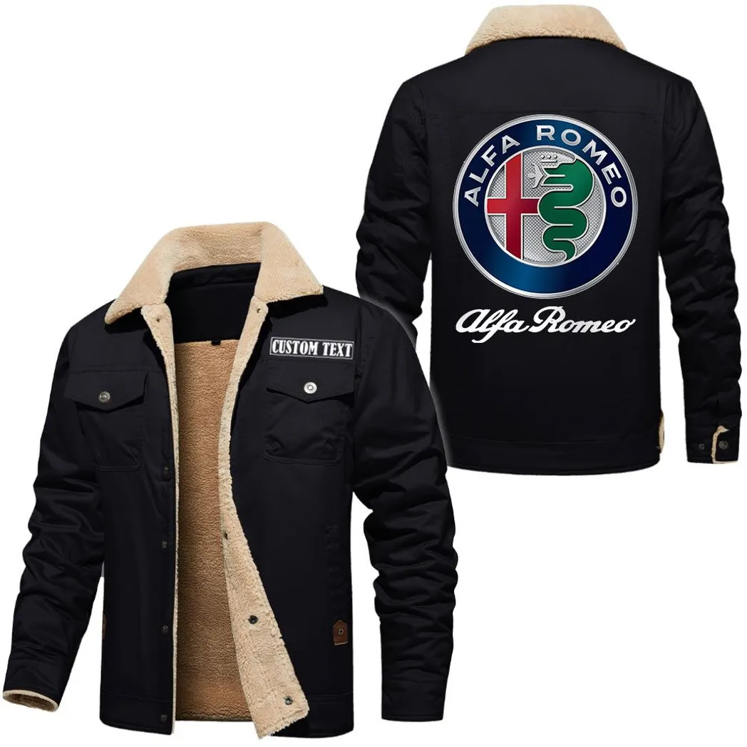 Sport Sedan Jacket Fur Collar Fleece, Garage Ready Warm Fleece CAR566112825113-Black