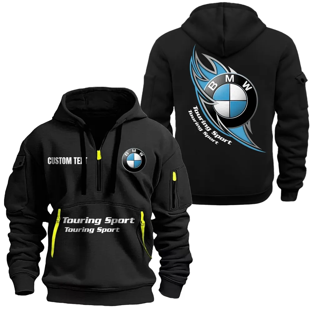 Sports Sedan Hoodie Half Zipper, Everyday Fan Hoodie CAR170 - Black