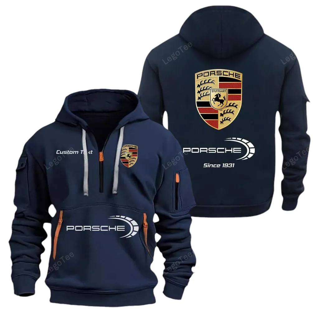 Track Day Machine Hoodie Half Zipper, Game Time Hoodie CAR052 -Navy