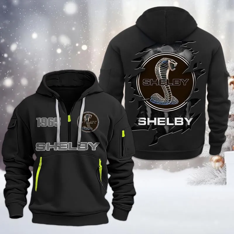 Track-Ready Coupe Hoodie Half Zipper, Performance Fan Hoodie CAR198 - Black