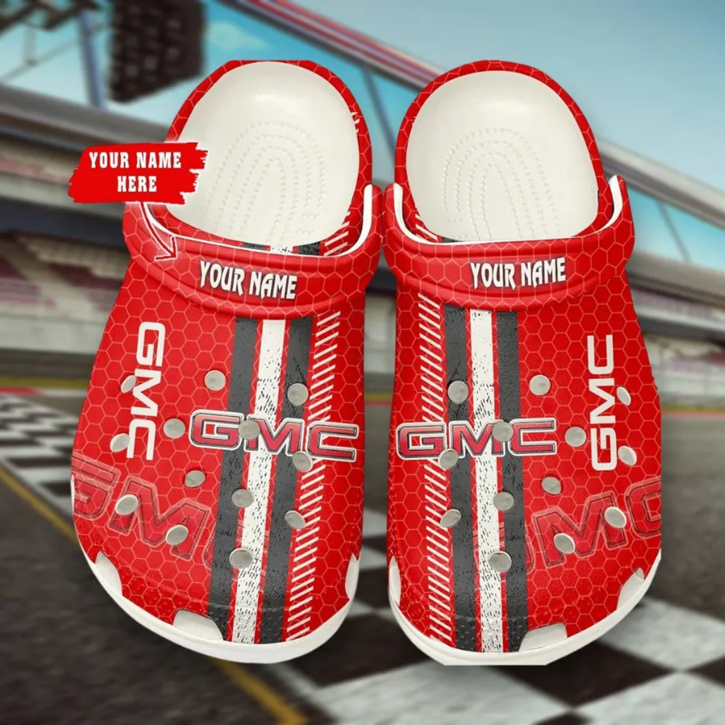 Trendy Pickup Truck Themed Clog, Full Print Lightweight Footwear for Fans of Automotive Style CAR820 - White