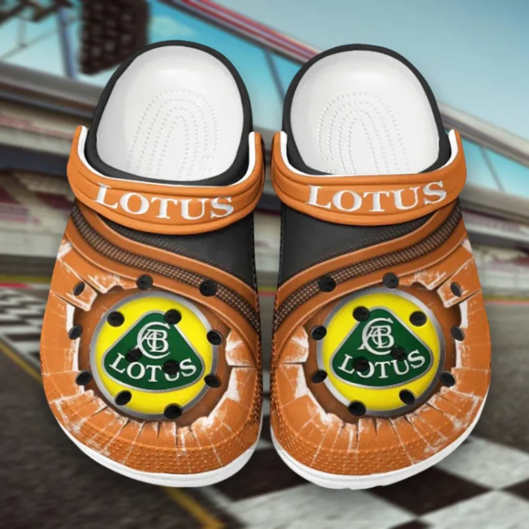 Trendy Racing-Inspired Car Themed Clog, Full Print Lightweight Footwear for Fans of Automotive Style CAR188 - Orange