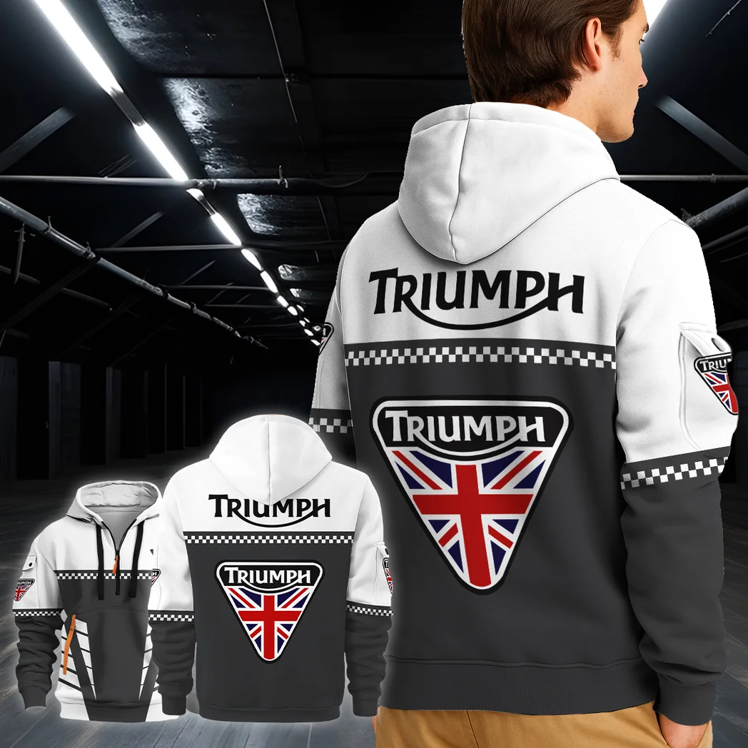 Urban Explorer Bike Hoodie Half Zip 3D, Comfortable Daily Wear HVN1385TM