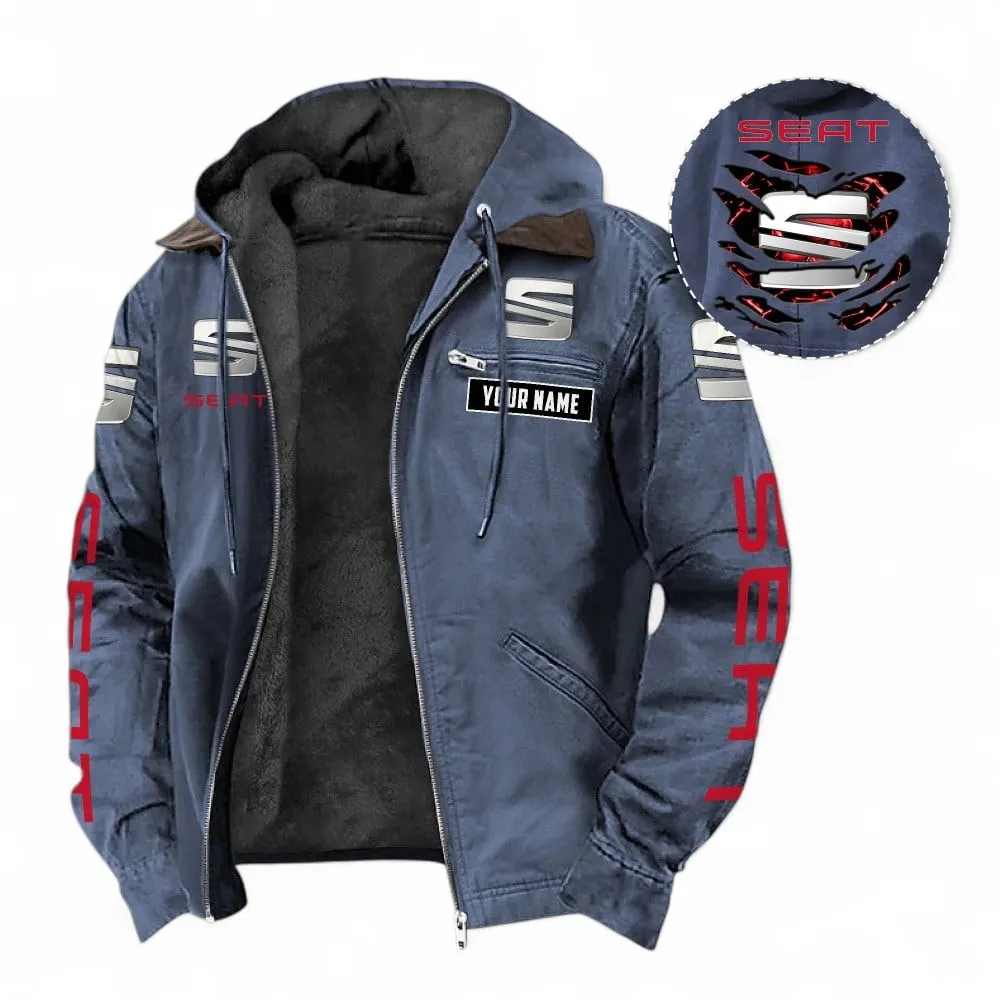 Urban Hatchback Hooded And Flannel Hoodie, Sporty Urban Comfort Hoodie For Car Lovers CAR391 - Navy Blue