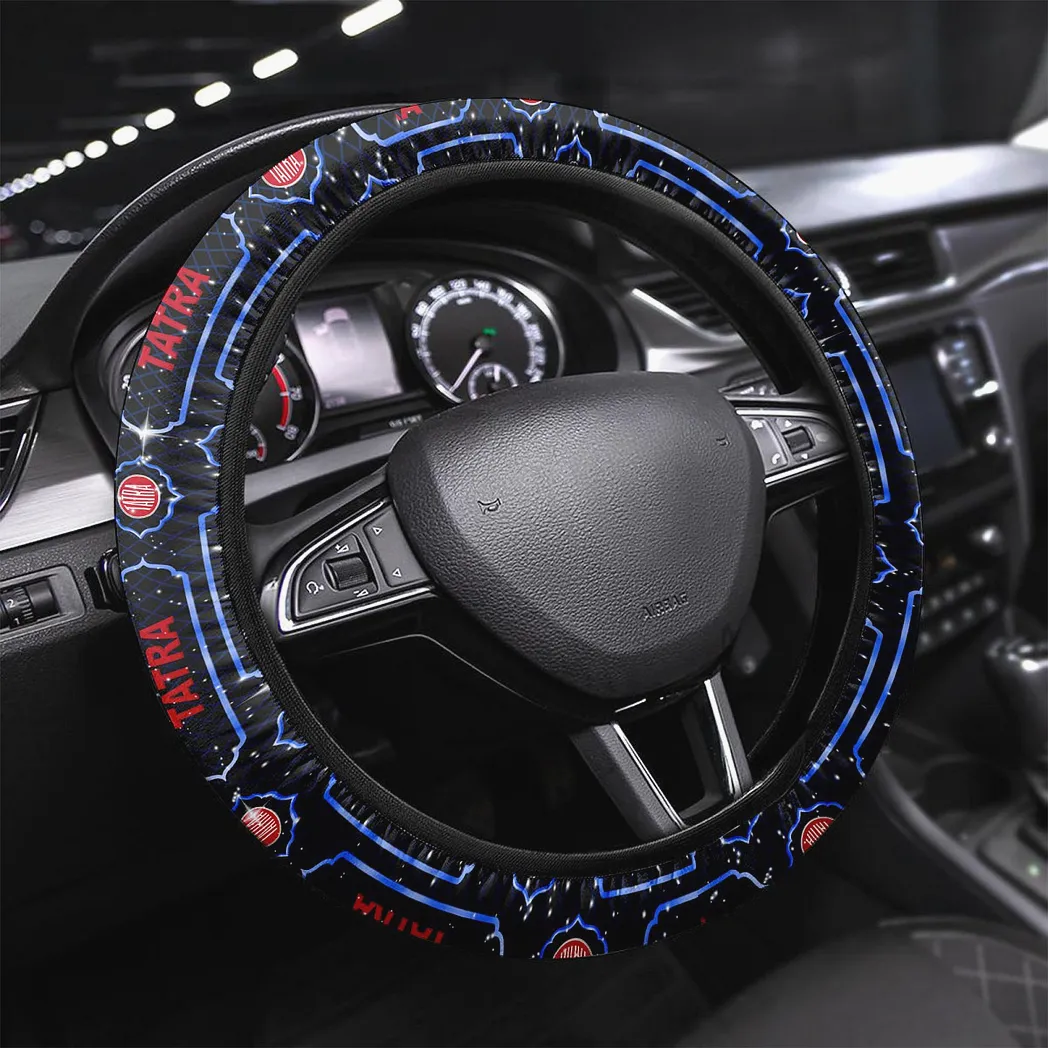 Utility Steering Wheel Cover 3D Print, Durable Custom Drive Cover CAR146 - Blue
