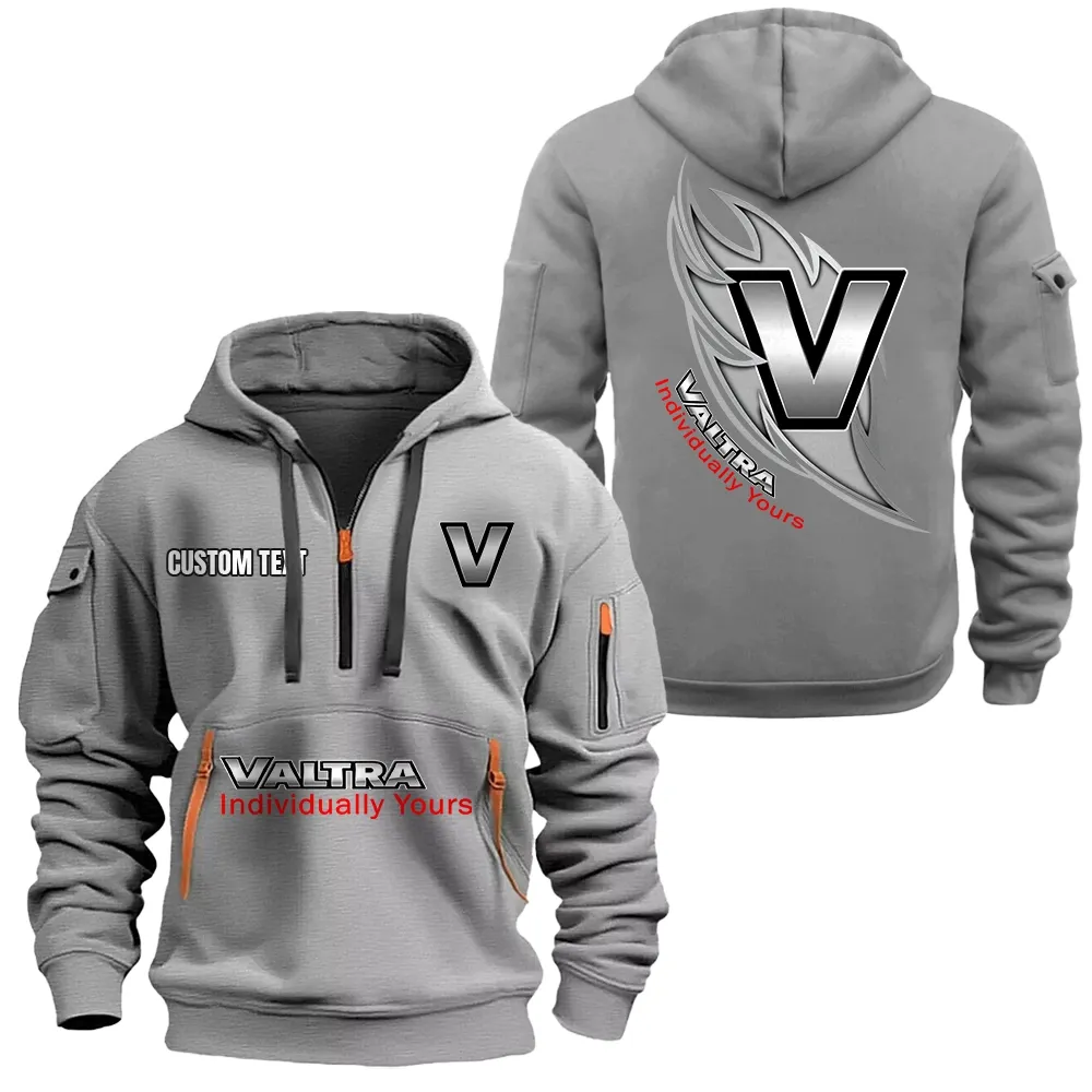 Versatile Tractor Hoodie Half Zipper, Game Time Hoodie CAR170 - Gray