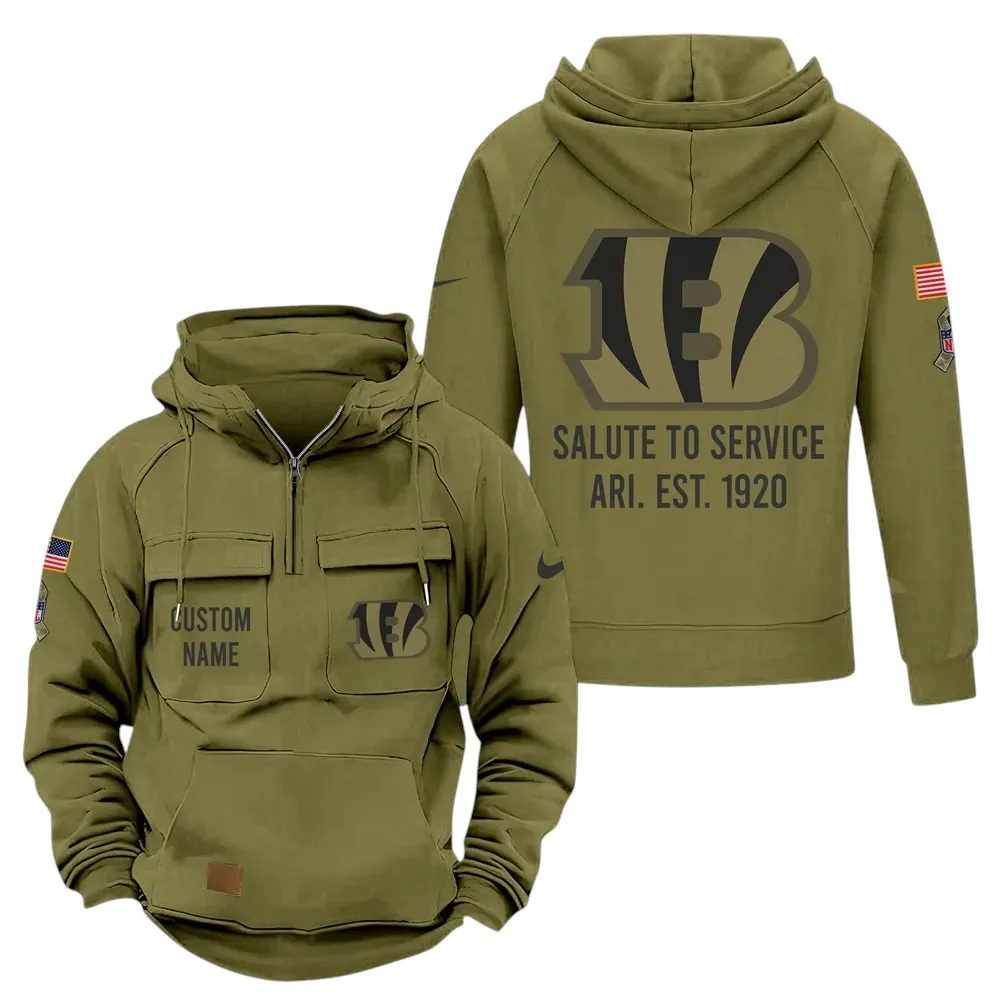 Rocky Stampede Hoodie Tactical Quarter Zip, Game Ready Tactical Hoodie NFL181 - Army Green