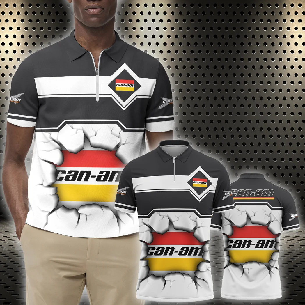 Adventure Bike Zipper Polo Shirt, Car Culture Zipper Polo HVN1400CA