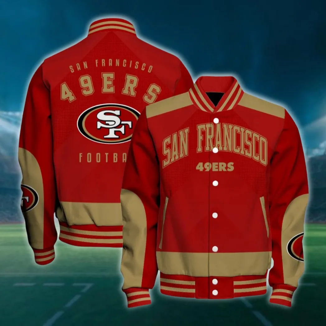 Bay Area Faithful Baseball Jacket, Game-Day Varsity Outerwear NFL550