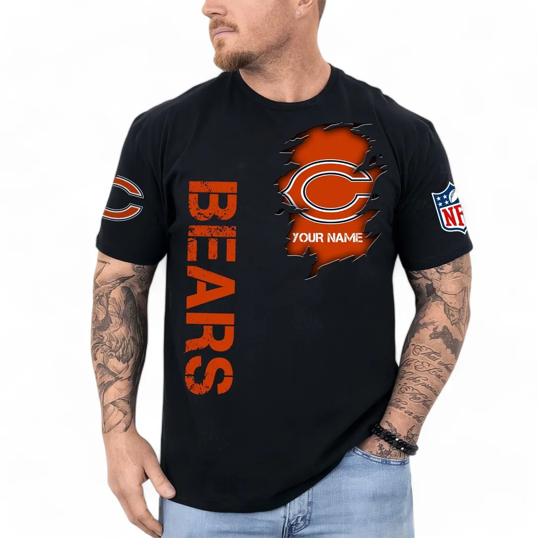 Bear Crew T-Shirt, Active Lifestyle Tee NFL011 - Image 2