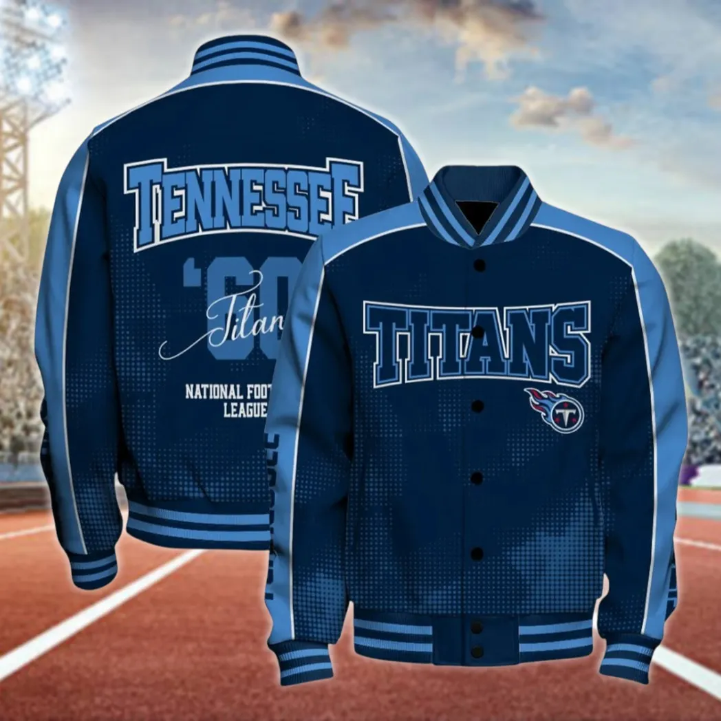 Blue Shields Baseball Jacket, Game-Day Varsity Outerwear NFL550