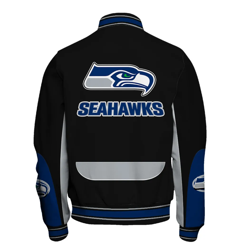 Blue Talons Baseball Jacket, Fan-First Varsity Jacket NFL550 - Image 4