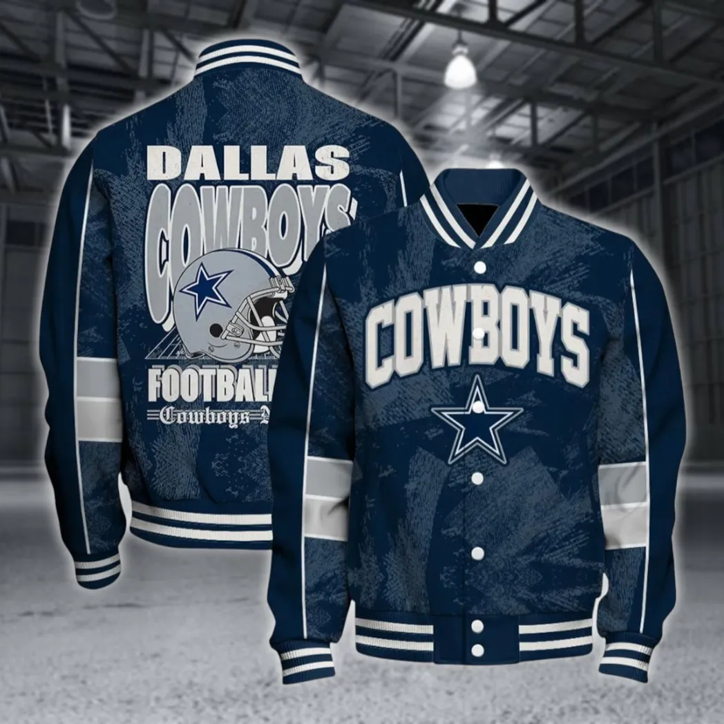 Cowboy Army Baseball Jacket, Casual Sport Fan Outerwear NFL550