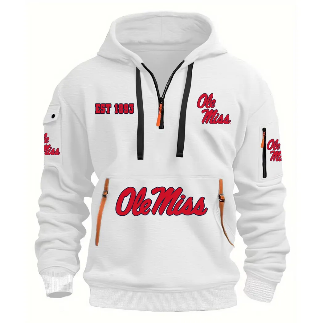 Crossroad Pioneers Hoodie Half Zipper, Athletic Supporter Wear NCAA20 - White