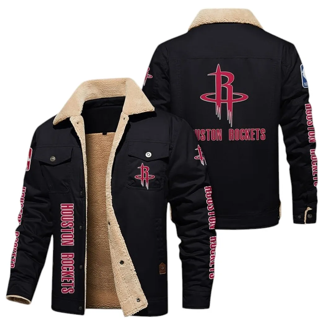 Dynamic Play Jacket Fur Collar Fleece, Cozy Bold Pride NBA611301 - Black