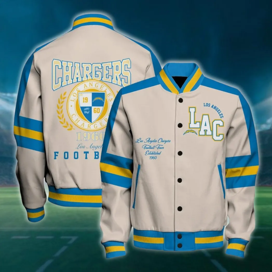 Electric Army Baseball Jacket, Loyal Supporter Varsity Gear NFL550