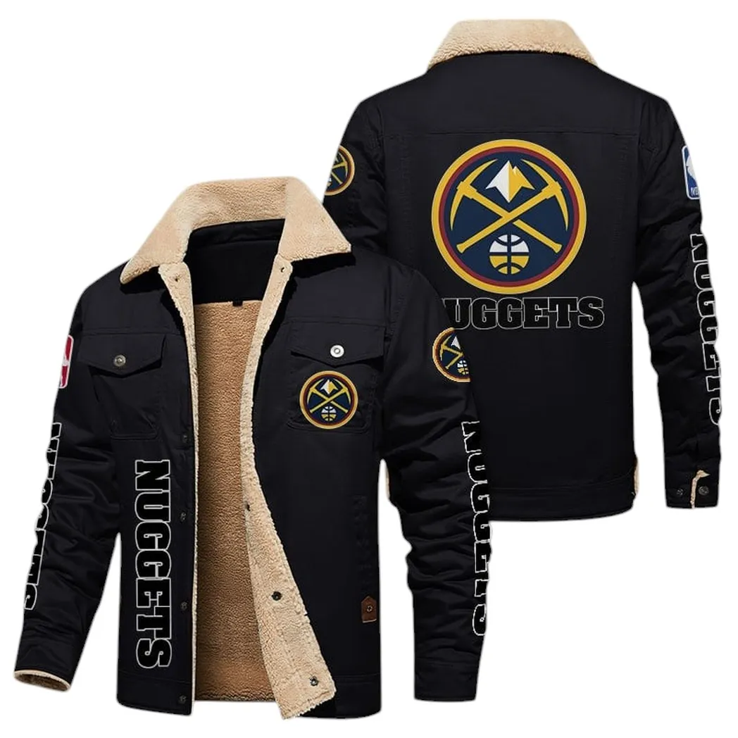 Fan Momentum Jacket Fur Collar Fleece, True Supporter Jacket NBA611301 - Black