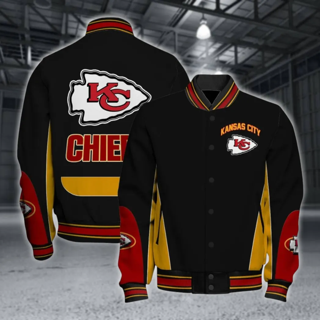 Heartland Fans Baseball Jacket, Game-Day Varsity Outerwear NFL550