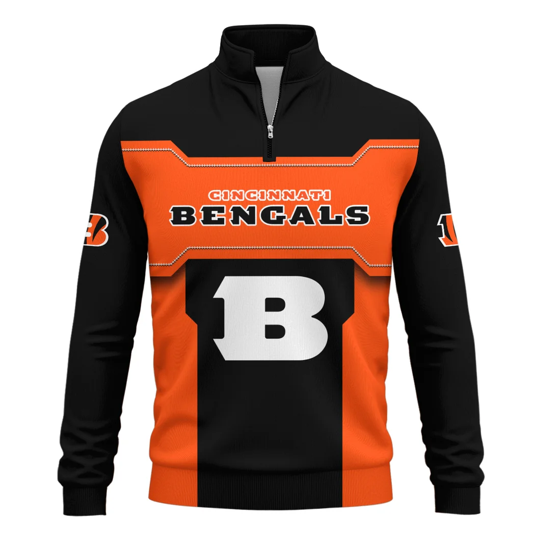 Match Day Stripes Quarter-Zip Sweatshirt, Sport Fan Quarter-Zip Style HVN1421CI