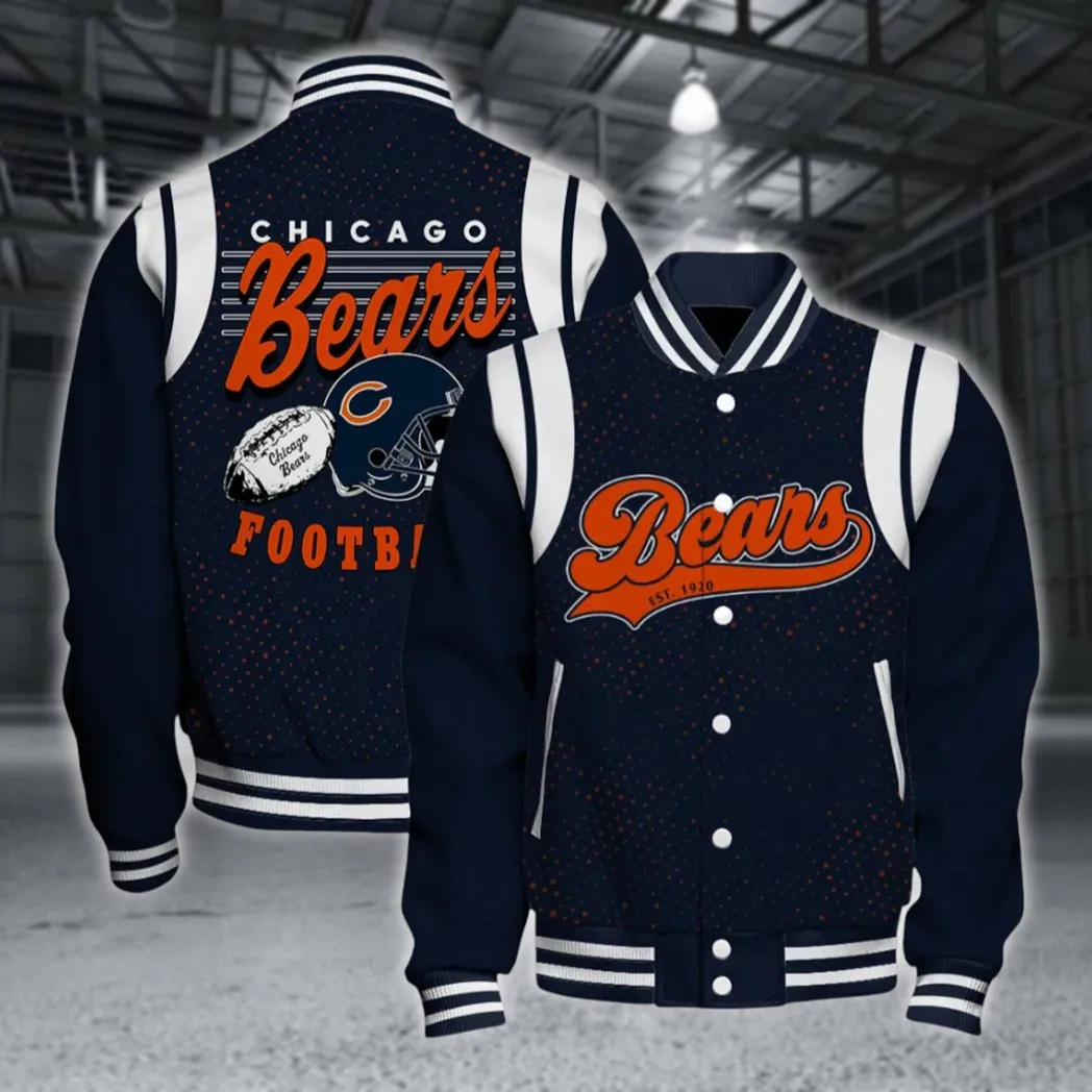 Navy Claws Baseball Jacket, Bold Varsity Game Jacket NFL550